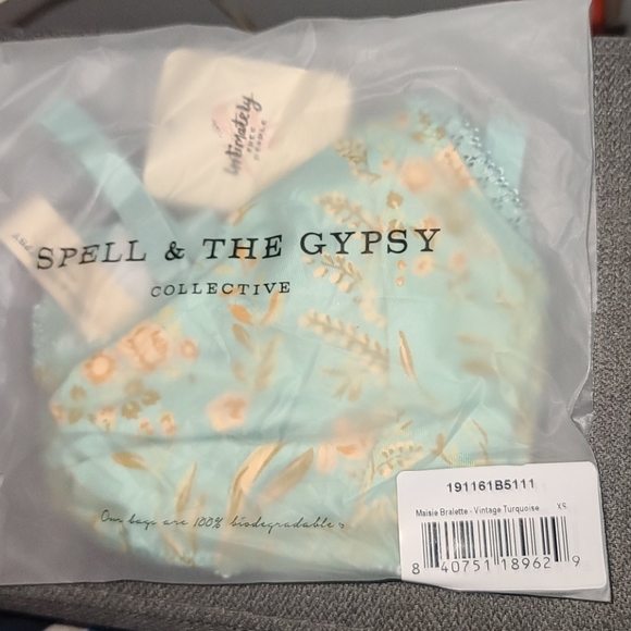 New spell designs maisie bralette turquoise XS bra - Picture 10 of 12